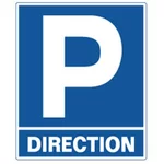 Plaque parking direction