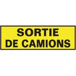 Plaque sortie de camions