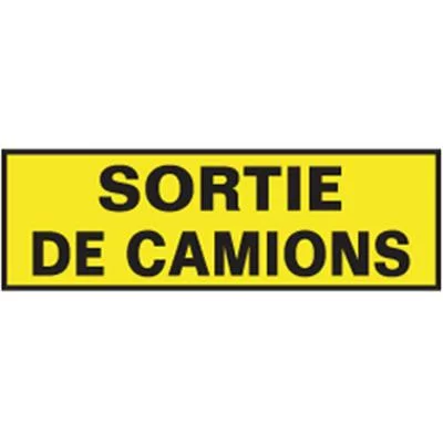Plaque sortie de camions