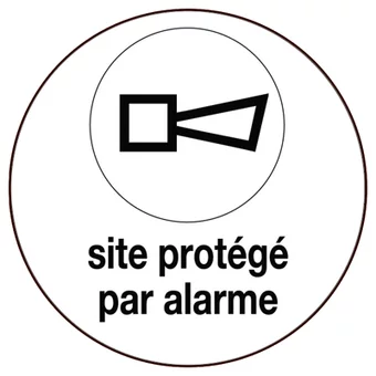 Adhésif site protégé par alarme