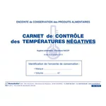 Carnet contrôle températures négatives
