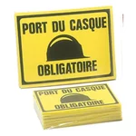 Panneau plastique port du casque obligatoire