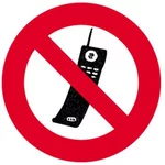 Adhésif téléphone interdit