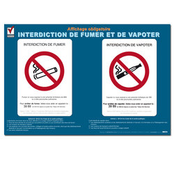 Panneau "Défense De Fumer" – Pour Entreprises Et Locaux – Neuf – Marque TSME