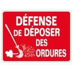 Défense déposer ordures