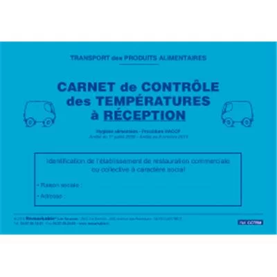 Carnet contrôle températures