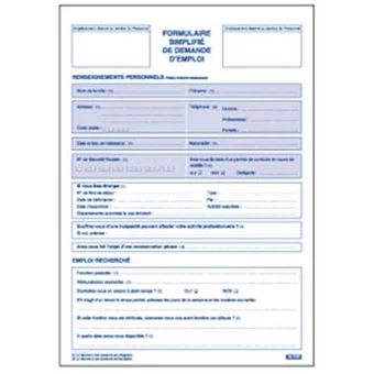 Demande d'emploi simplifiée