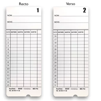 Paquet de 200 cartes de pointage