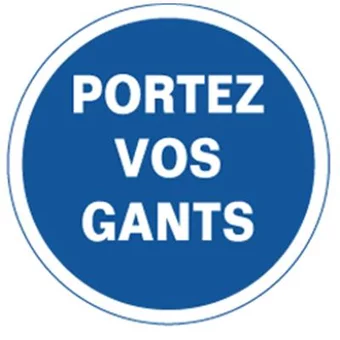 Adhésif portez vos gants