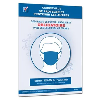 Adhésif A4 port du masque obligatoire