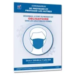 Adhésif A4 port du masque obligatoire