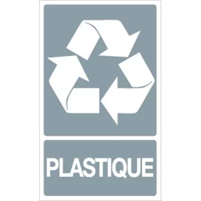 Panneau recyclage plastique 20 x 33 cm