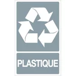 Panneau recyclage plastique 20 x 33 cm