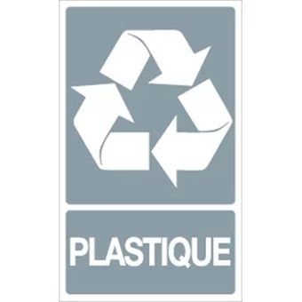 Panneau recyclage plastique 20 x 33 cm
