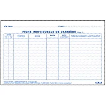 Fiche individuelle de carrière