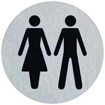 Signalétique alu toilettes H/F