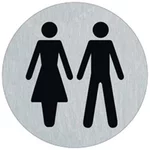 Signalétique alu toilettes H/F