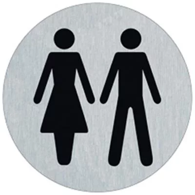 Signalétique alu toilettes H/F