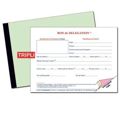 Carnet bons de délégation
