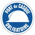 Disque aluminium port du casque obligatoire