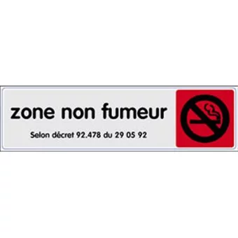 Signalétique zone non fumeur