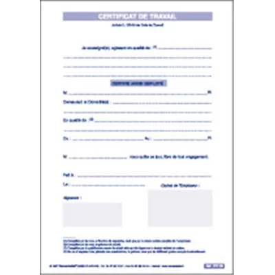 Certificat de travail
