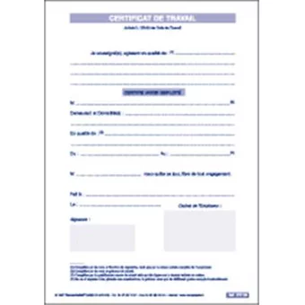 Certificat de travail