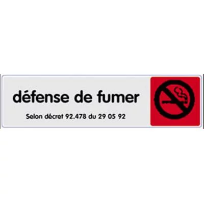 Signalétique défense de fumer