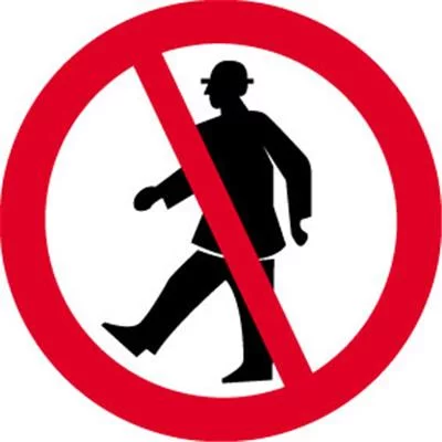 Interdit aux piétons alu