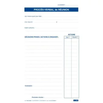 Procès-verbal de réunion