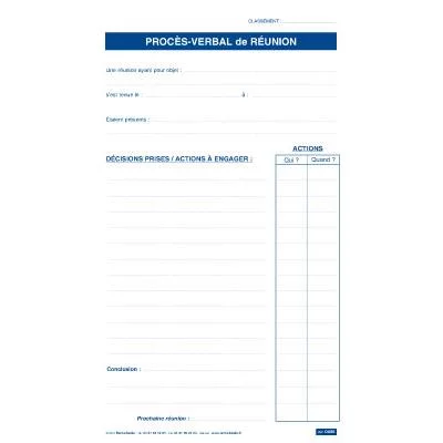 Procès-verbal de réunion