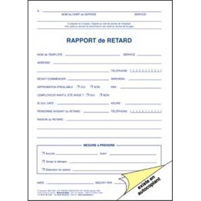Rapport de retard tripli
