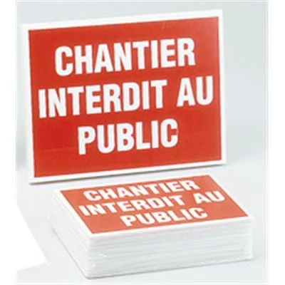 Panneau éco chantier interdit