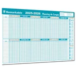 Planning mural des congés 1 à 30 salariés année légale 2025-2026