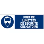 Panneau PVC port lunettes de sécurité