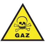 Triangle alu danger gaz