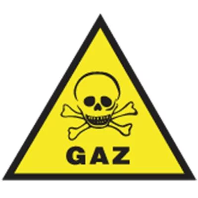 Triangle alu danger gaz