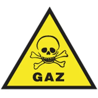 Triangle alu danger gaz
