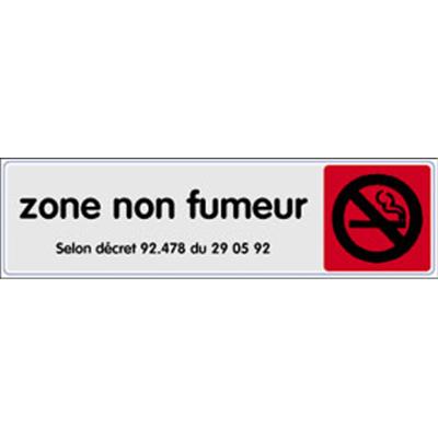 SIGNALETIQUE ZONE NON FUMEUR ACCUEIL EN ENTREPRISE