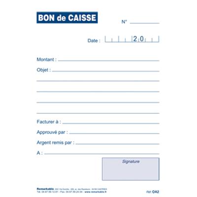 BON DE CAISSE ORGANISATION