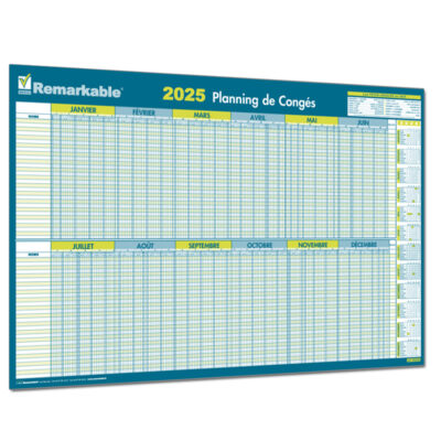 PLANNING MURAL DES CONGES 1 A 30 SALARIES ANNEE CIVILE 2025 CONGES ANNEE CIVILE